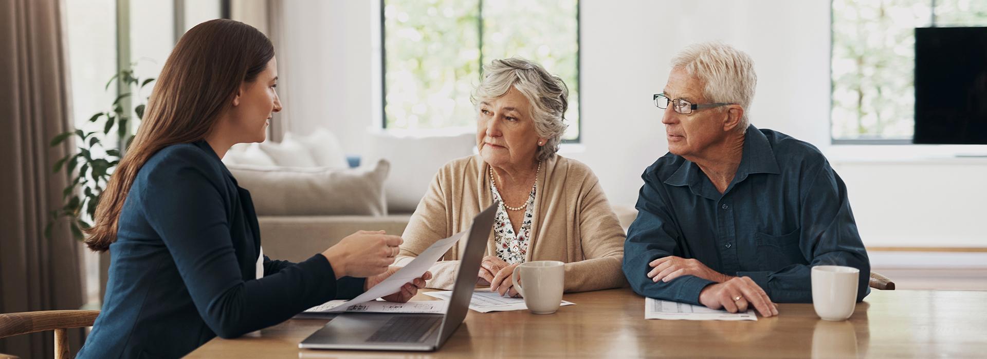 CAP advisor working with a retired couple