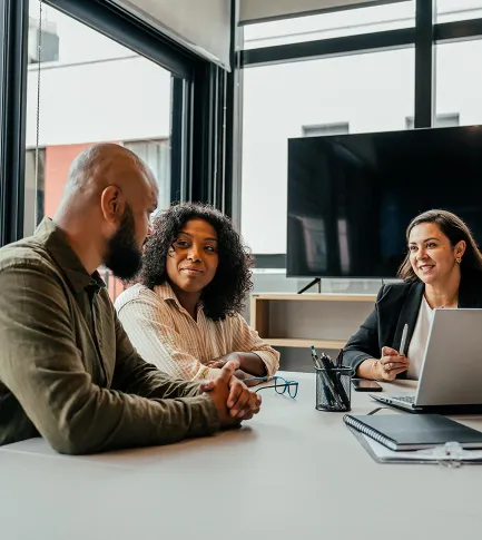 Team having a meeting at the office