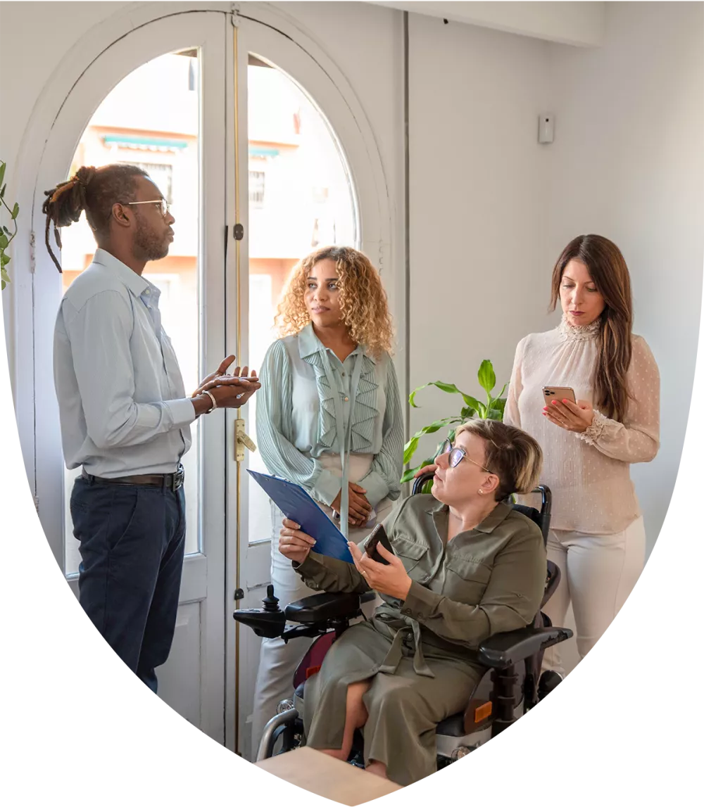 Advisor speaking with client with special needs