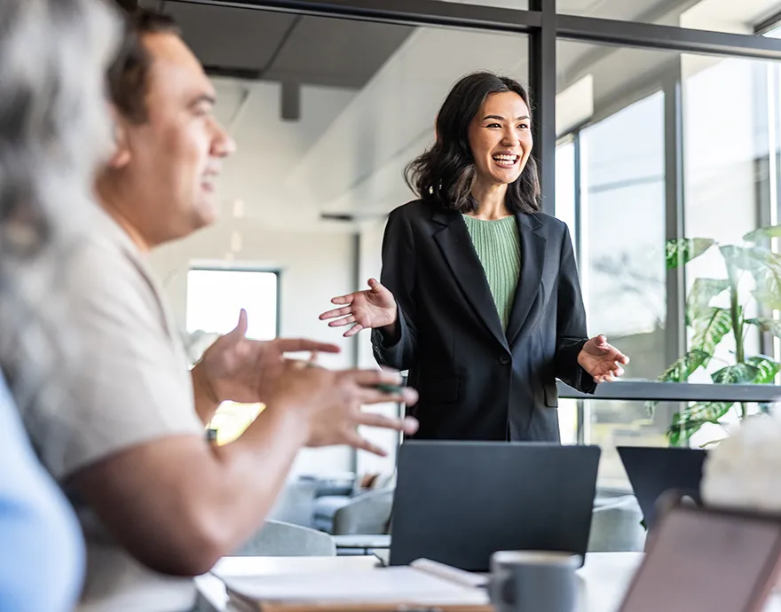 Group of people in a work meeting