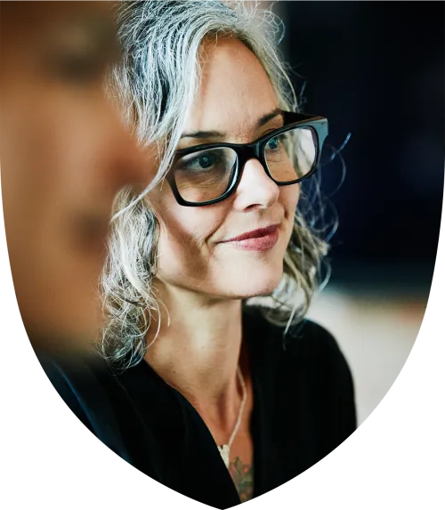 Close up of a woman's face