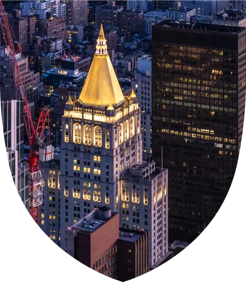 New York Life Building at night