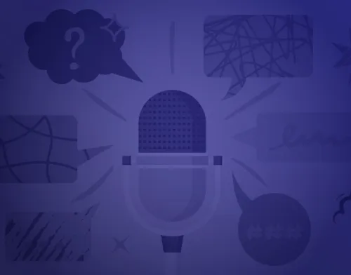 Graphic of a recording microphone