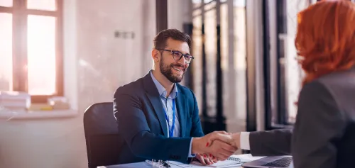 Financial advisor meeting with his client