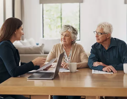 CAP advisor working with a retired couple